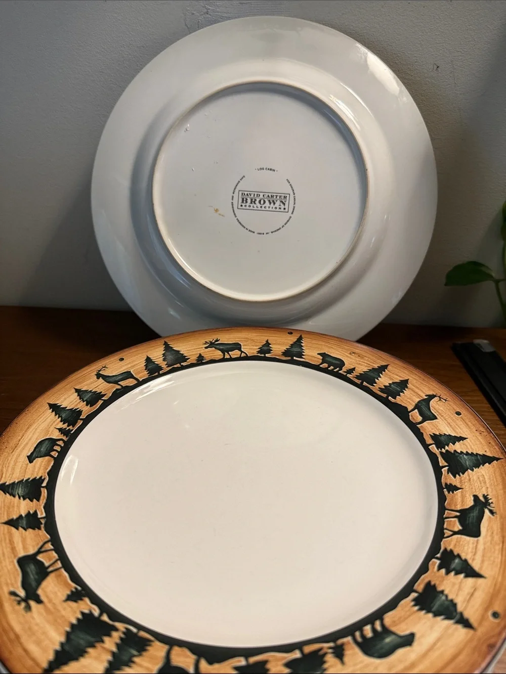 Vintage David Carter Brown Dinner Plates set/4